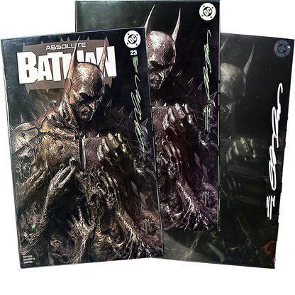 ABSOLUTE BATMAN #23 SET TRADE, VIRGIN, FOIL SIGNED BY MARCO MASTRAZZO WITH COA