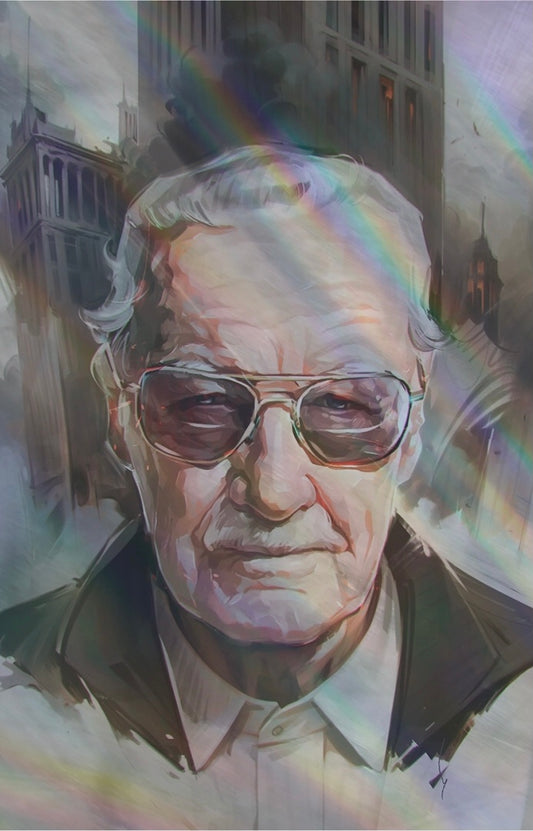 TRIBUTE STAN LEE #1 VIKTOR MILLER GAUSA FOIL DALLAS FANEXPO EXCLUSIVE LTD 50