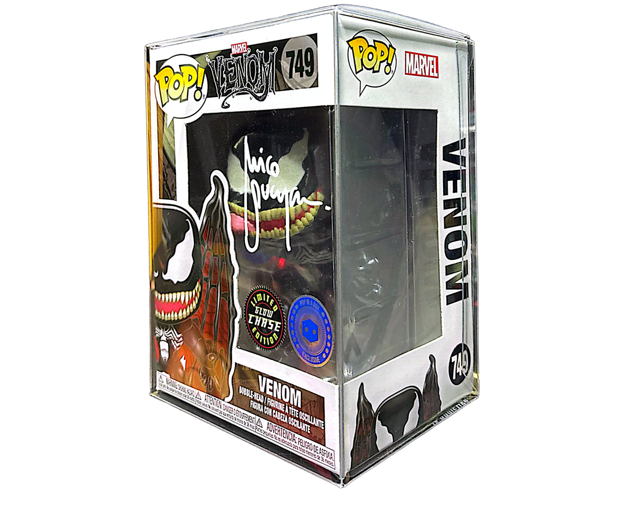 VENOM FUNKO POP 749 LIMITED GLOW IN THE DARK CHASE (SIGNED BY MICO SUAYAN)