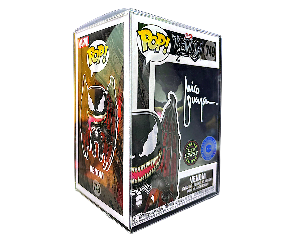VENOM FUNKO POP 749 LIMITED GLOW IN THE DARK CHASE (SIGNED BY MICO SUAYAN)