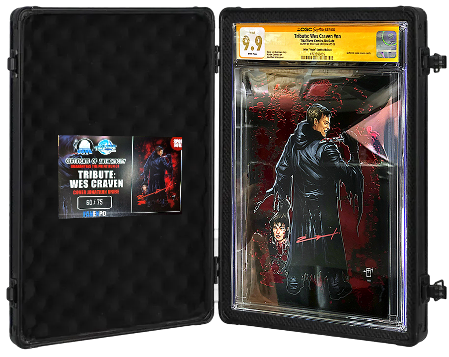TRIBUTE: WES CRAVEN SS CGC 9.9 SIGNED BY JONATHAN URIBE COA 60/75