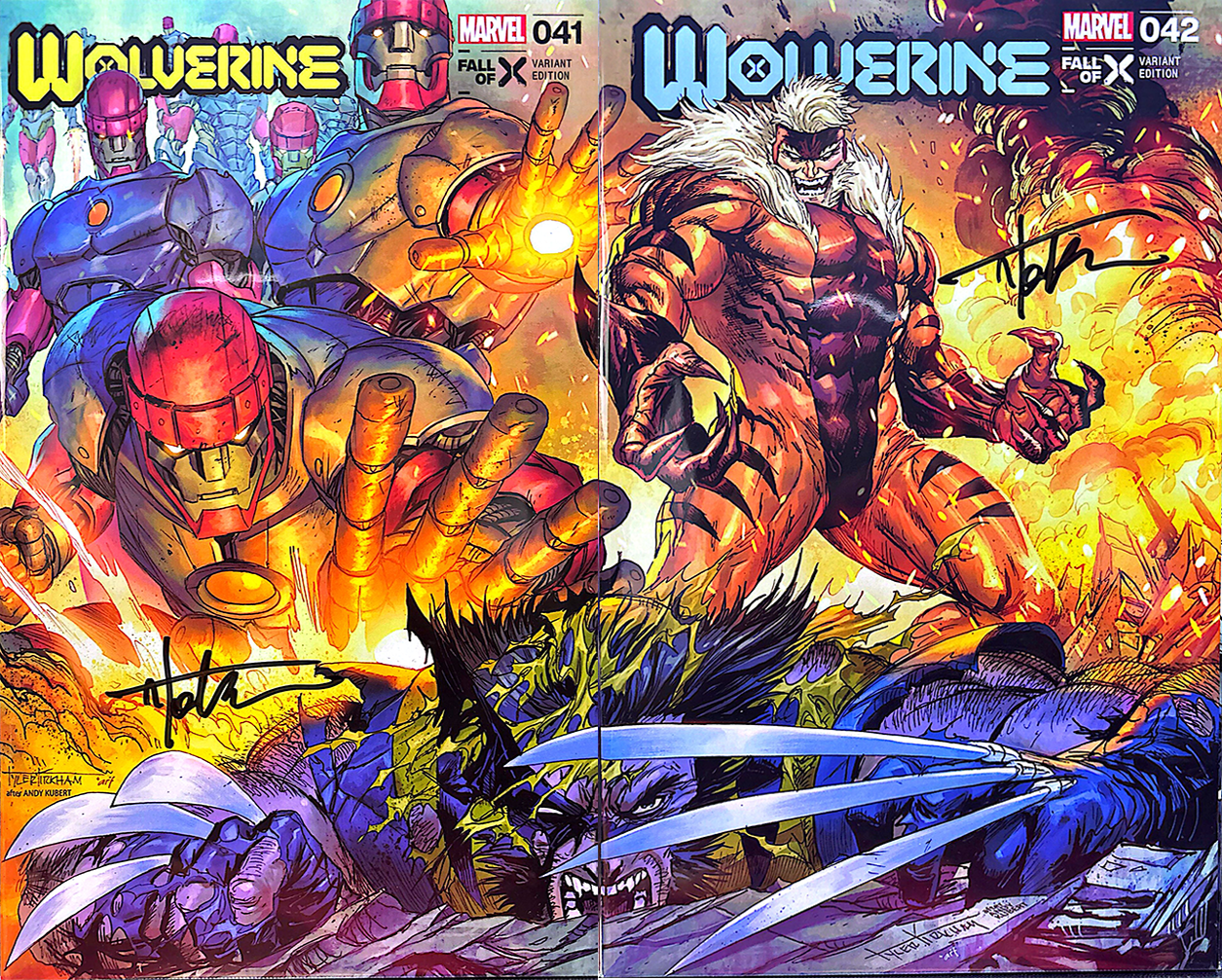 Wolverine #41 & #42 Trade Connecting SET Signed by Tyler Kirkham