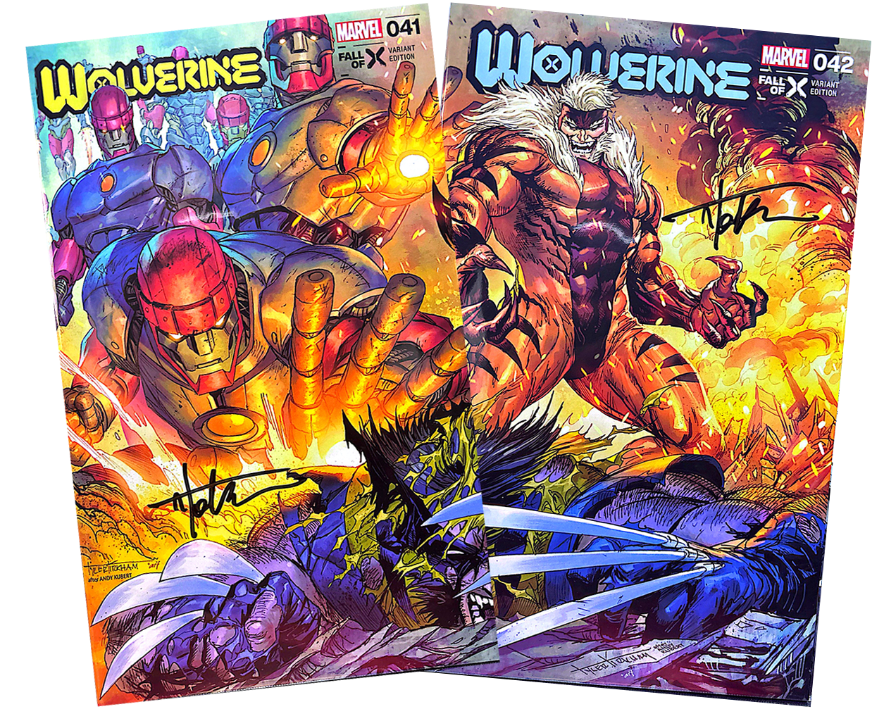 Wolverine #41 & #42 Trade Connecting SET Signed by Tyler Kirkham