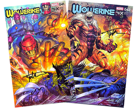 Wolverine #41 & #42 Trade Connecting SET Signed by Tyler Kirkham