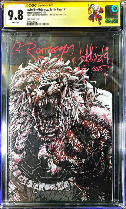 BATTLE BEAST #1 SS CGC SIGNED BY RYAN OTTLEY & TODD BEATS