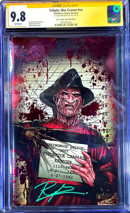 TRIBUTE: WES CRAVEN SS CGC 9.8 SIGNED RAYMOND GAY  COA 34/75