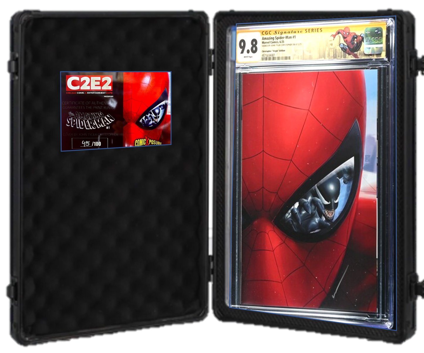 Amazing Spider-Man #1 SS CGC 9.8 C2E2 Ltd 100 COA 45/100 Signed John Tyler Christopher