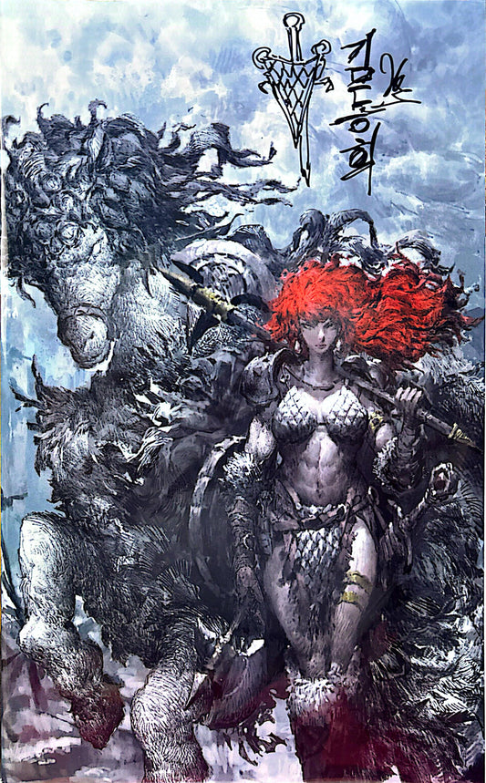 RED SONJA NOIR #1 SIGNED BY KIM DONGHEE COVER A WRAPAROUND COVER EXCLUSIVE