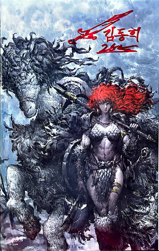 RED SONJA NOIR #1 SIGNED BY KIM DONGHEE COVER A WRAPAROUND COVER EXCLUSIVE