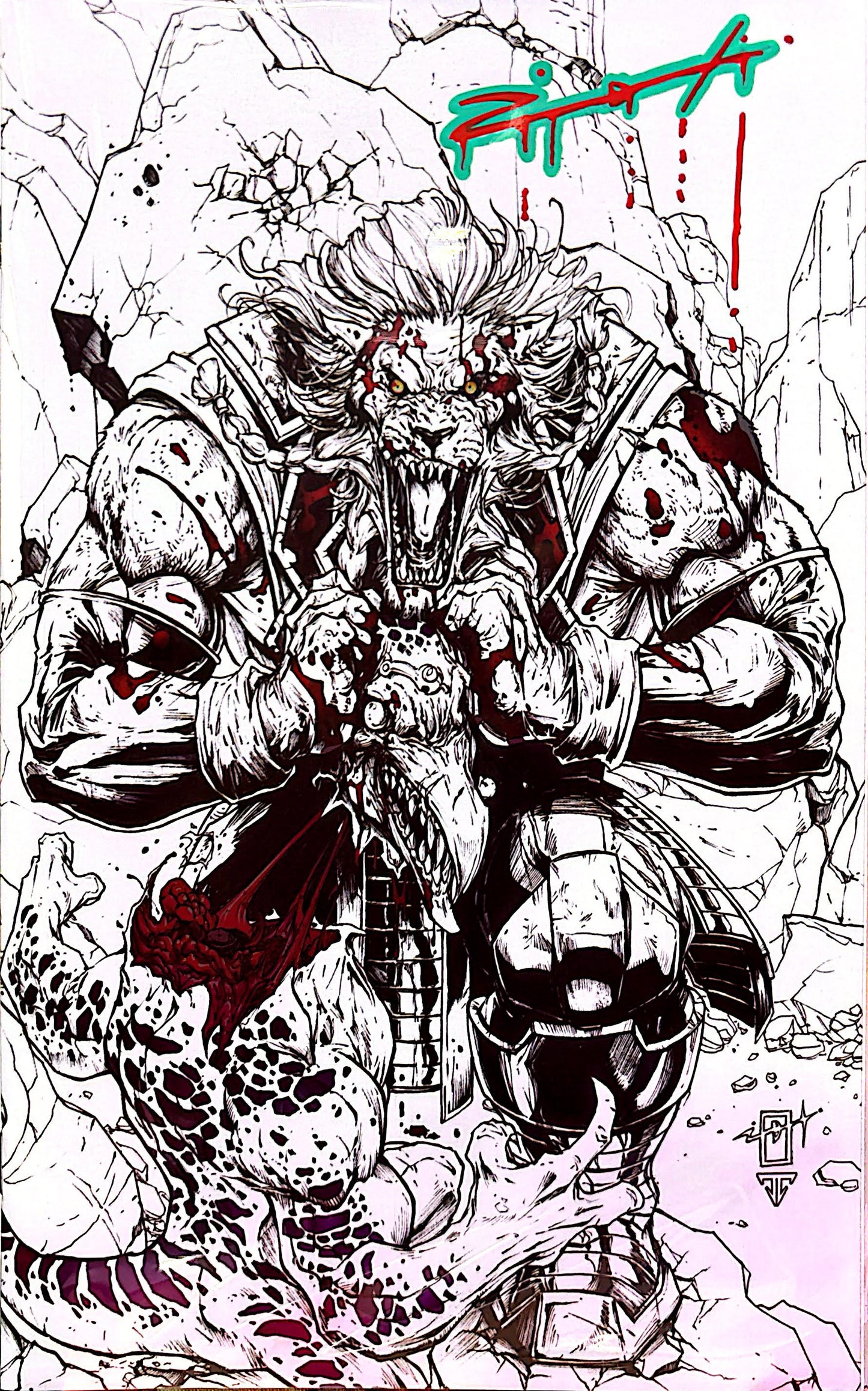 INVINCIBLE UNIVERSE: BATTLE BEAST #3 SIGNED BY JONATHAN URIBE (SET COVER A & COVER B)