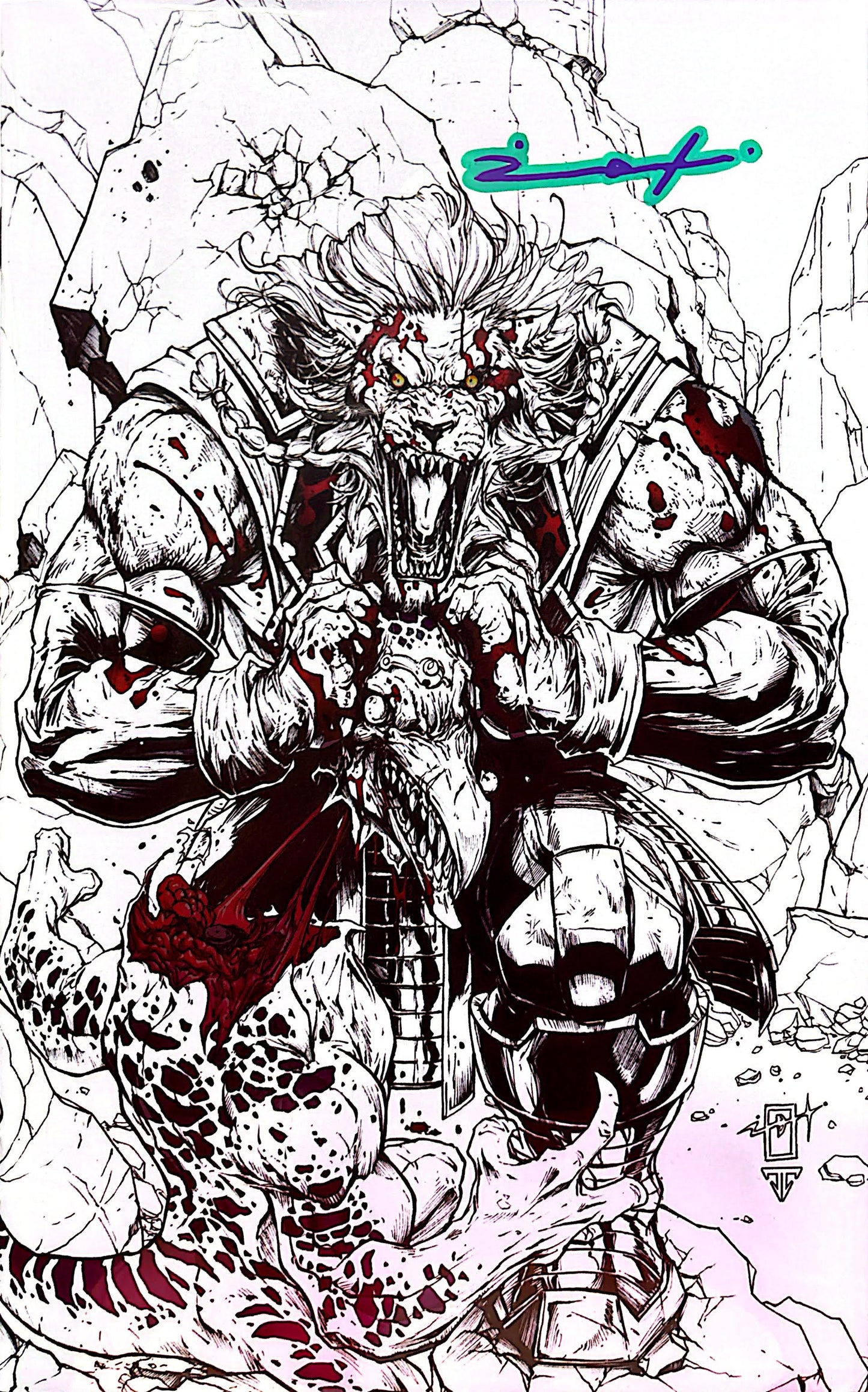 INVINCIBLE UNIVERSE: BATTLE BEAST #3 SIGNED BY JONATHAN URIBE (SET COVER A & COVER B)