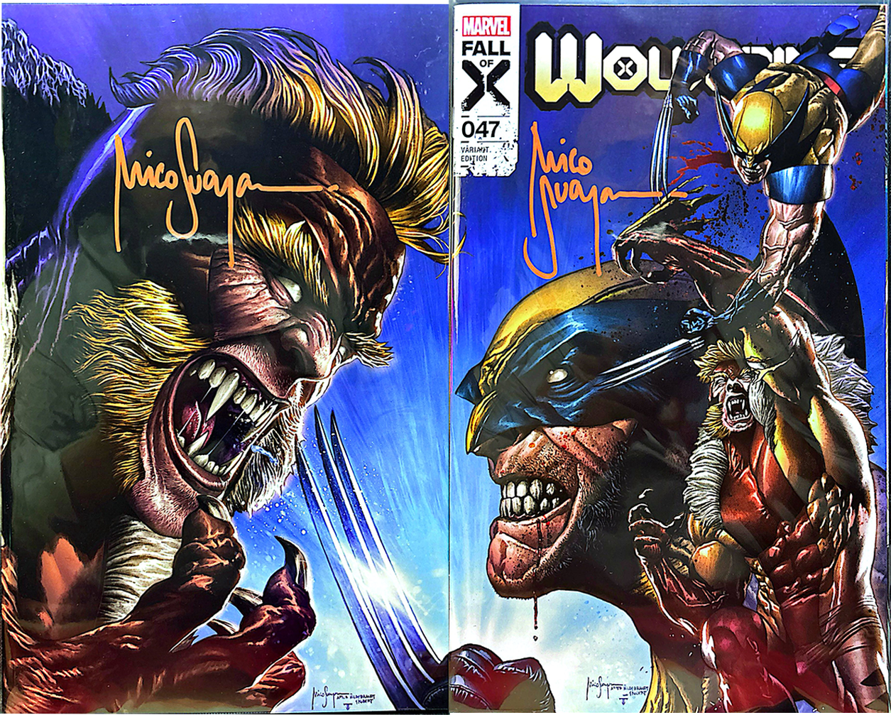 Wolverine #46 & 47 (Connecting Set) Trade & Virgin Signed by Mico Suayan