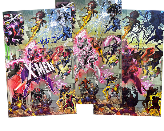 X-Men #12 Trade, Virgin, Foil SET Trade Signed by Tyler Kirkham